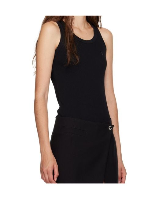 Coperni Black Organic Cotton Tank Top