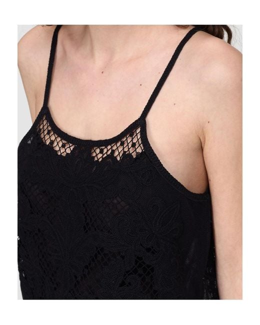 Twinset Black Embroidered Top