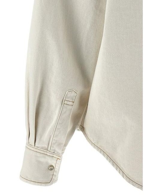 Bally White Long-Sleeved Denim Shirt