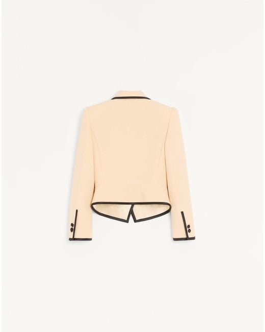 Valentino Natural Wool Crepe Jacket