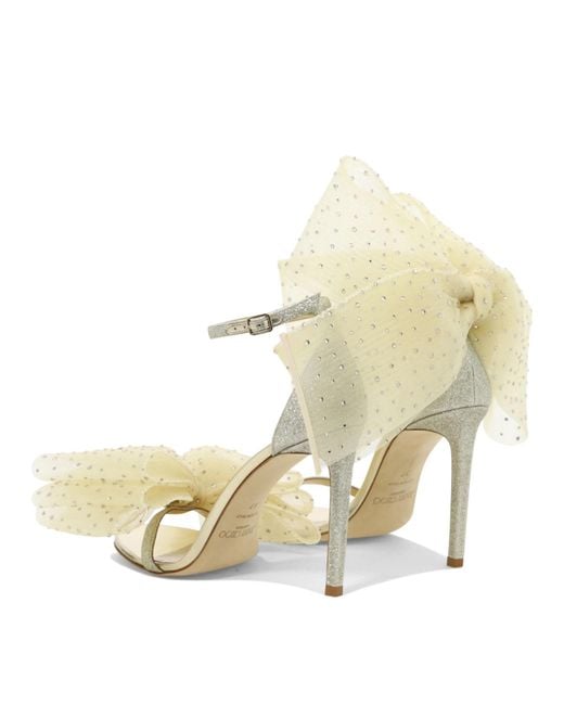 Jimmy Choo White Open-Toed High-Heeled Sandals