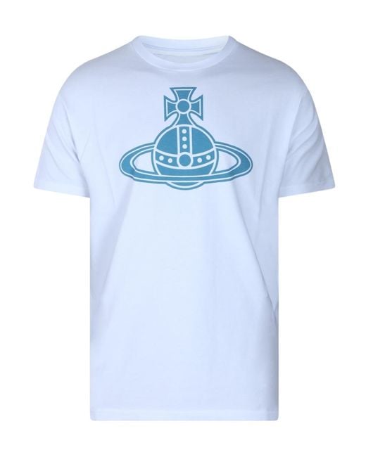 Vivienne Westwood Blue Orb Printed Crewneck T-Shirt