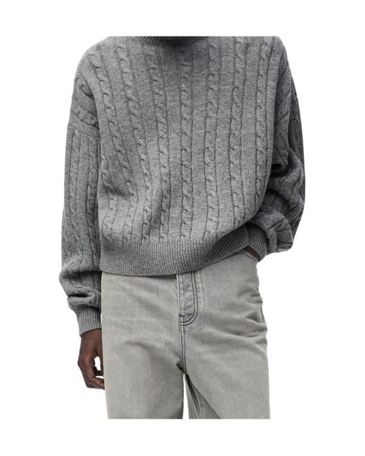 Loewe Gray Long-Sleeved Crewneck Jumper for men