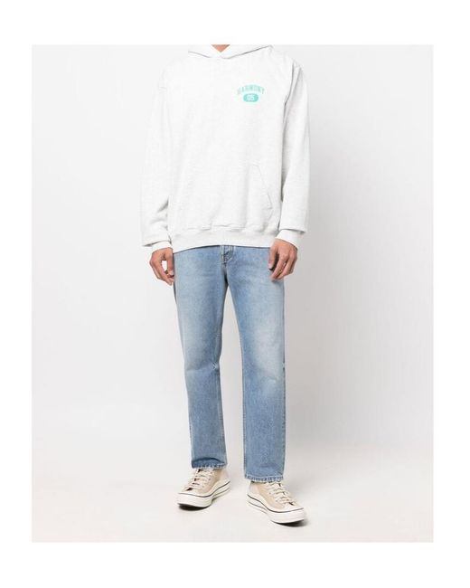 Harmony Blue Mid-Rise Straight-Leg Jeans for men
