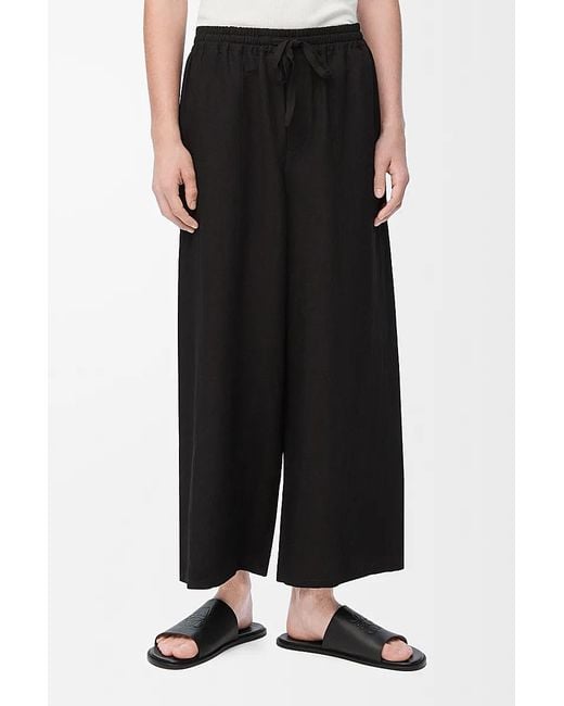 Loewe Black Cropped Trousers for men