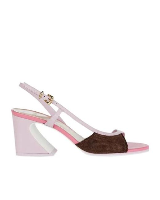 Fendi Pink Arco Ssymmetric Sandals