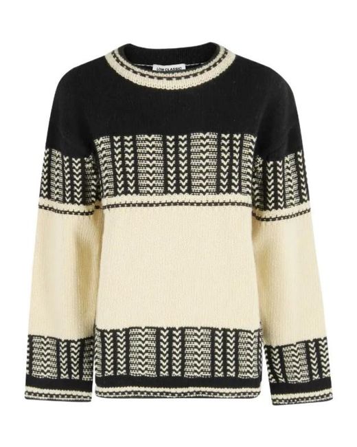 Low Classic Black Jacquard Knit Sweater