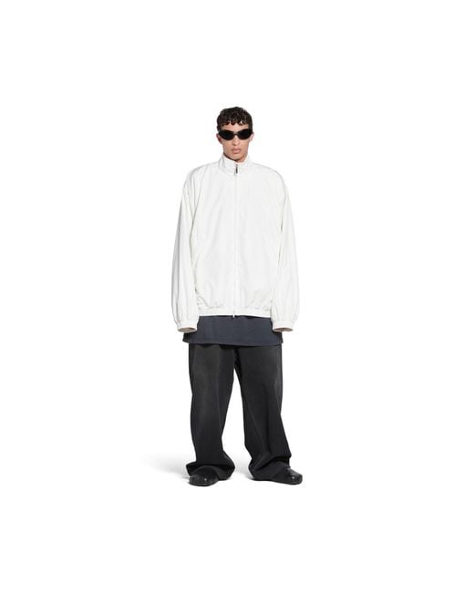 Balenciaga White Diy Metal Outline Tracksuit Zipper Casual Jacket for men