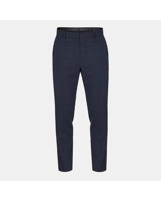 Boss Blue Check 2-Piece Suit for men