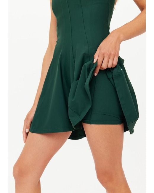The Upside Green Racque Flared Mini Dress