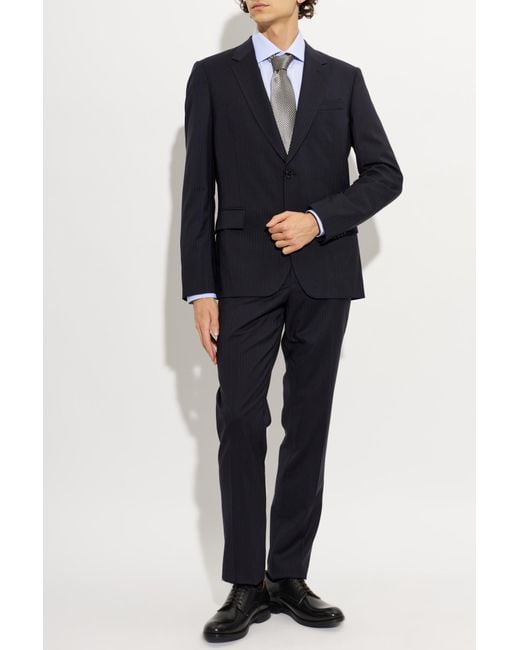 Paul Smith Blue Long-Sleeved Suit for men