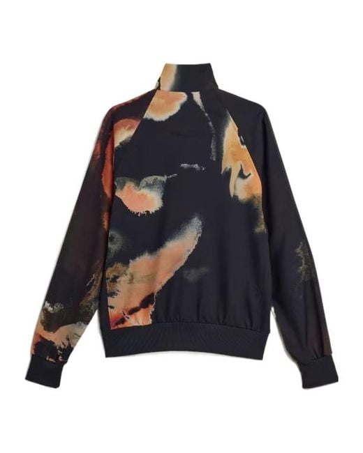 Y-3 Blue Pattern-Printed Zipped Sweatshirt for men