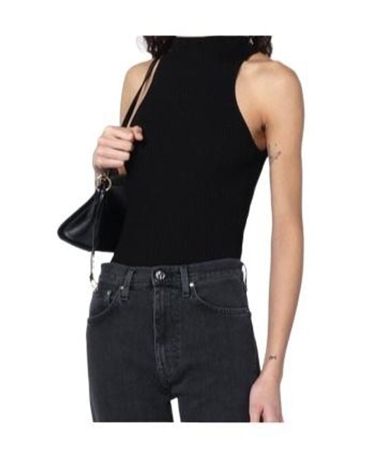 Roberto Collina Black Cotton Tank Top