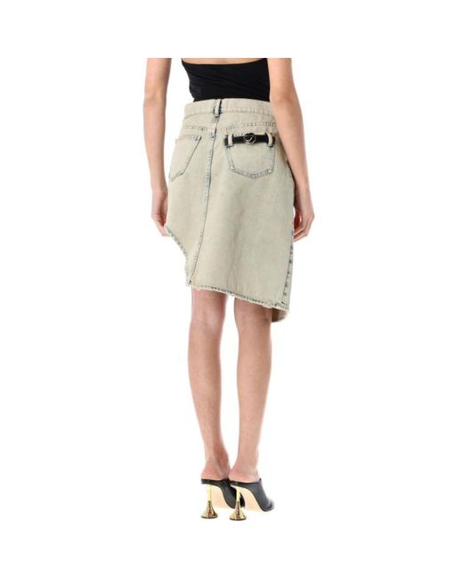 Coperni Multicolor Denim Skirt With Multiple Pockets