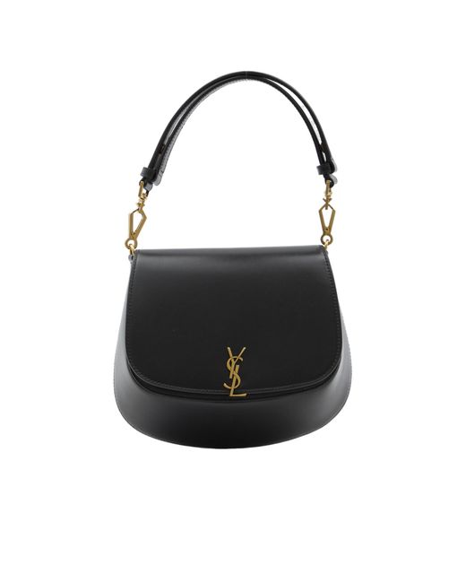 Saint Laurent Black Nola Logo Plaque Tote Bag