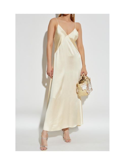 Forte_forte White V-Neck Slip Maxi Dress
