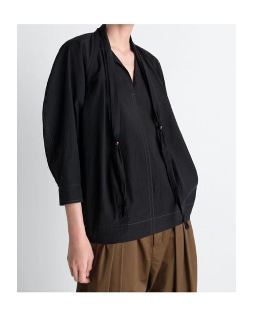 Lemaire Blue Scarf Blouse