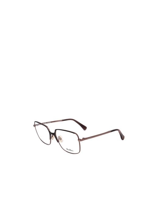 Max Mara White Rectangle Frame Glasses