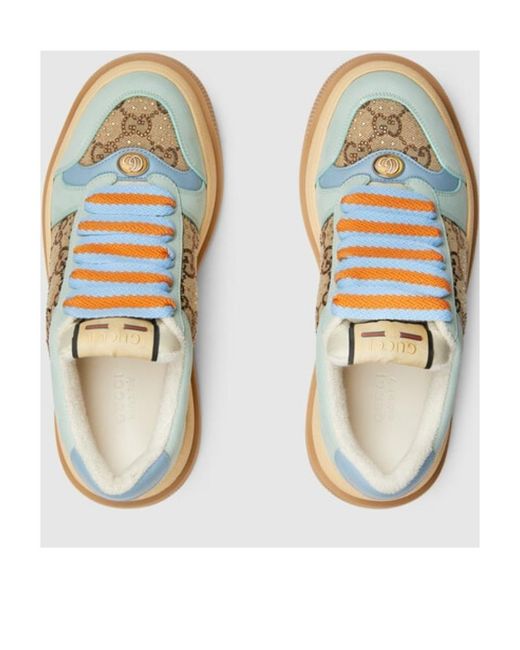 Gucci Blue Screener Gg Canvas Sneakers