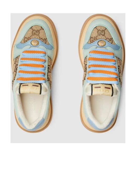 Gucci Blue Screener Gg Canvas Sneakers