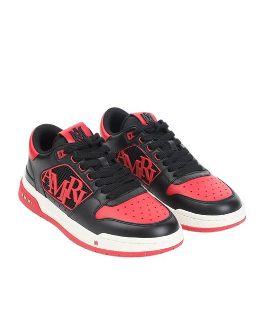 Amiri Red Round Toe Low-Top Casual Shoes for men