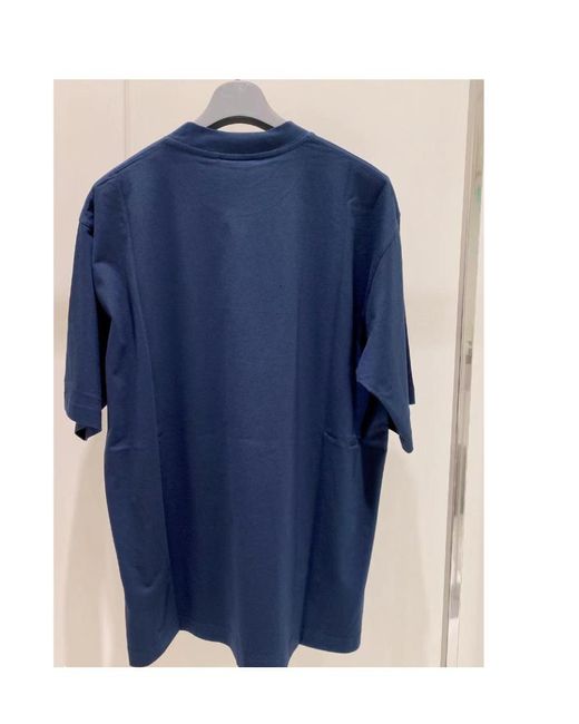 Marni Blue Logo Printed Crewneck T-Shirt for men