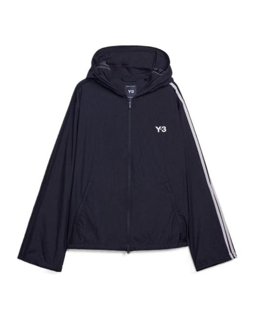 Y-3 Blue Wired 3-Stripe Track Jacket for men