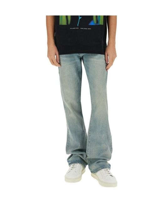 Purple Brand Blue Pinner Coated Vintage Denim Jeans for men