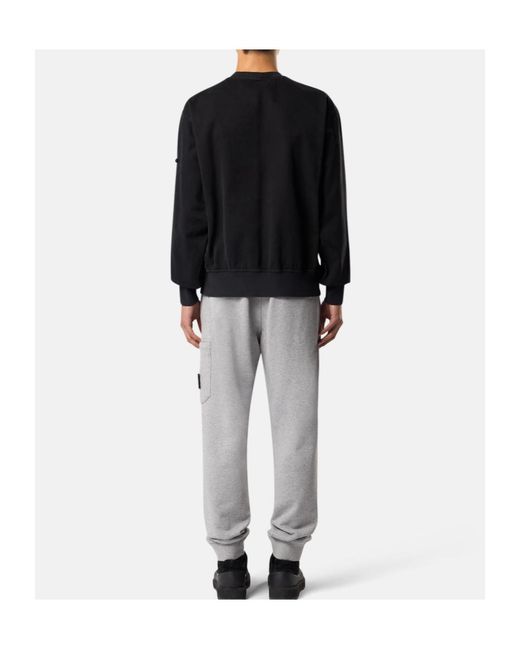 Stone Island Gray Cargo Badge Joggers for men