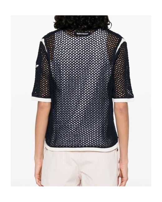 Adidas by Wales Bonner Blue Adidas Originals X Wales Bonner Knit T-Shirt for men