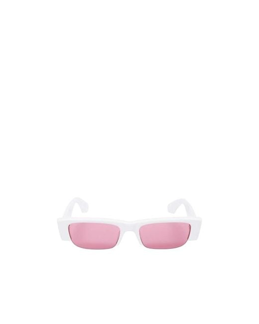 McQueen Pink Eyewear Rectangle-Frame Sunglasses