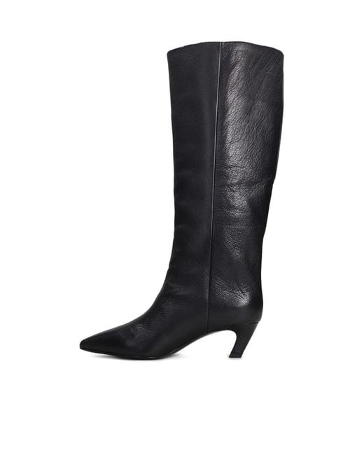 Ash Black Pointed-Toe Boots