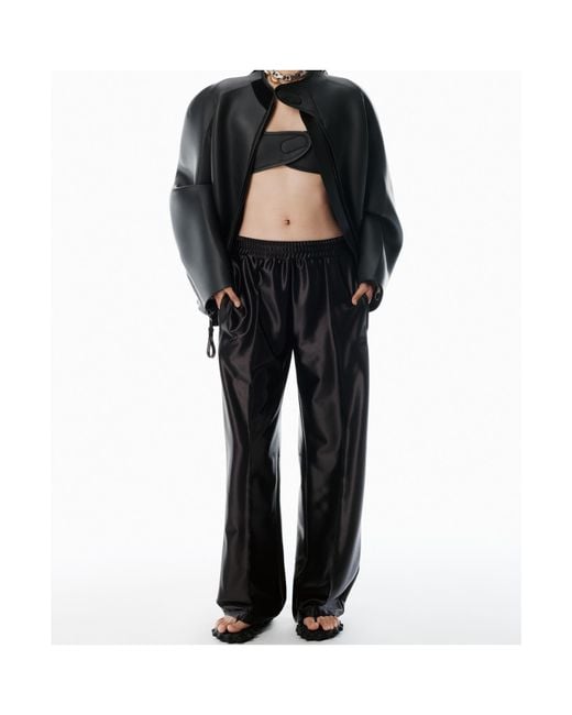 Alexander Wang Black Satin Faille Sweatpants