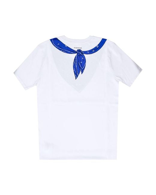 P.A.R.O.S.H. Blue Scarf Detail T-Shirt