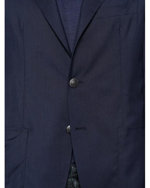 Tagliatore Blue Button-Fastening Two-Pocket Jacket for men