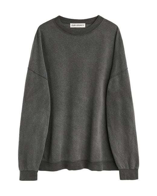 Our Legacy Gray Relaxed Crewneck Sweatshirt for men