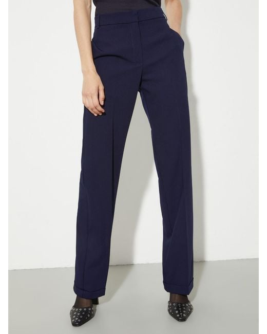 MAX&Co. Blue Straight-Leg Stretch Trousers