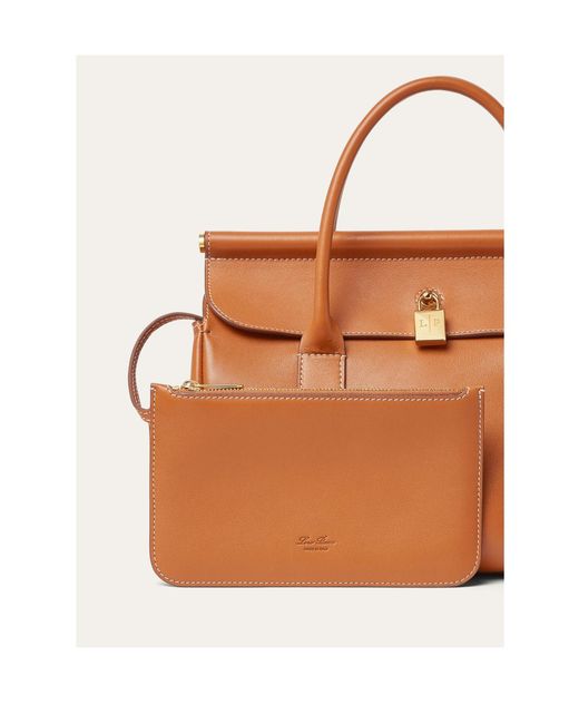 Loro Piana Brown Loom Double Handle Shoulder Bag