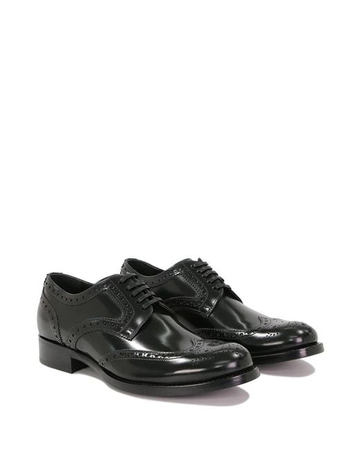 Dolce & Gabbana Black Logo Details Business Casual Shoes for men
