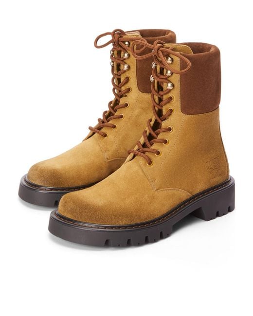 Loewe Brown Sierra Combat Boots