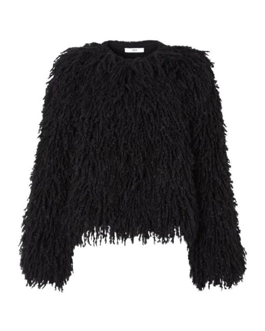 Fendi Black Long-Pile Cashmere And Mohair Jacket