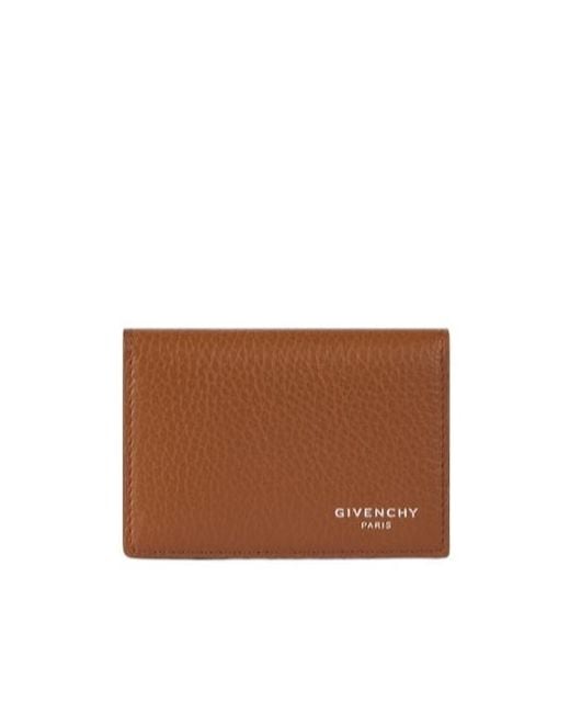 Givenchy Brown Flap Card Holder for men