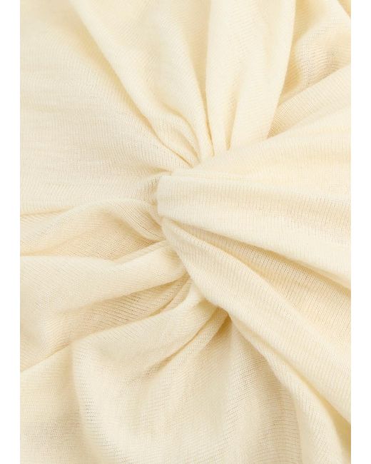 Agolde White Pleated Detail T-Shirt