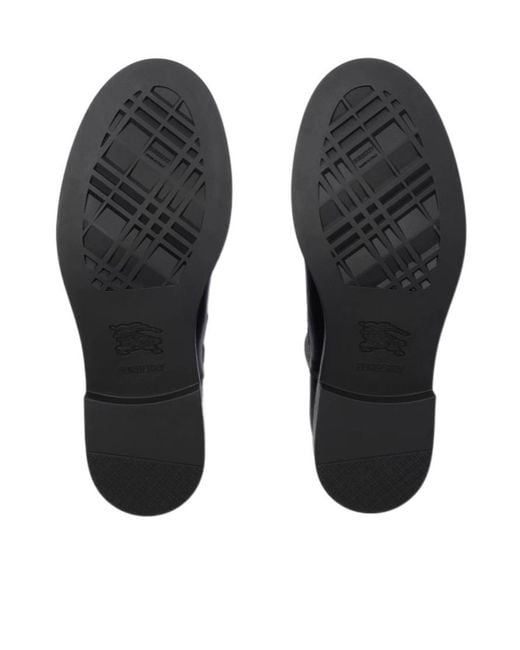 Burberry Black Pembroke Checked Ankle Boots for men