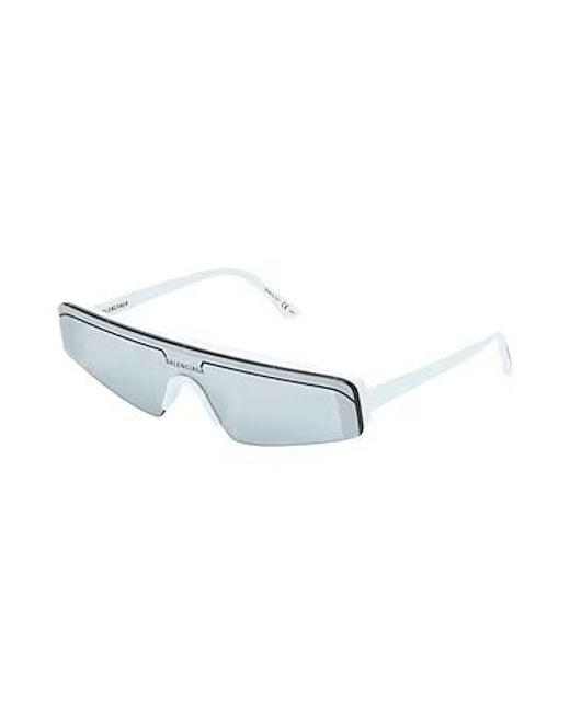 Balenciaga White Square Plastic Frame Glasses