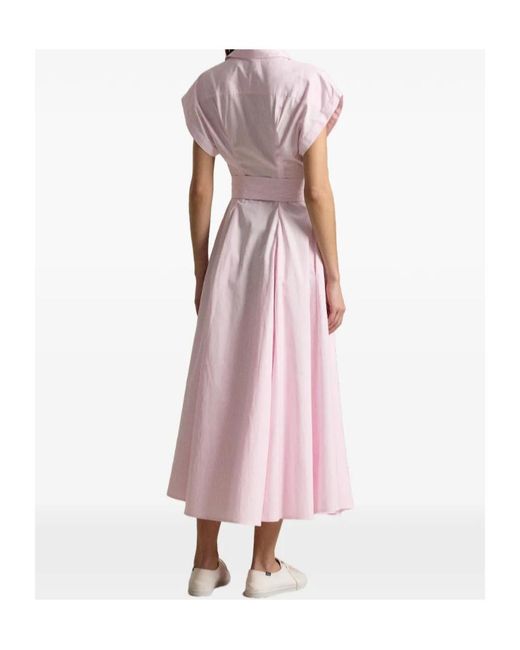 Polo Ralph Lauren Pink Striped A-Line Shirtdress
