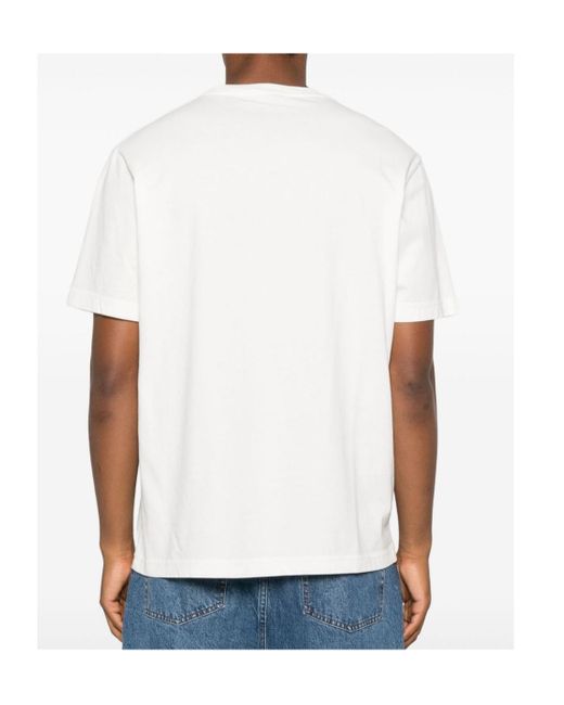Autry White Logo Printed T-Shirt for men