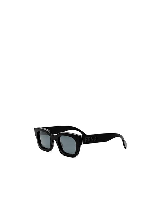 Fendi Black Eyewear Rectangular Frame Sunglasses for men