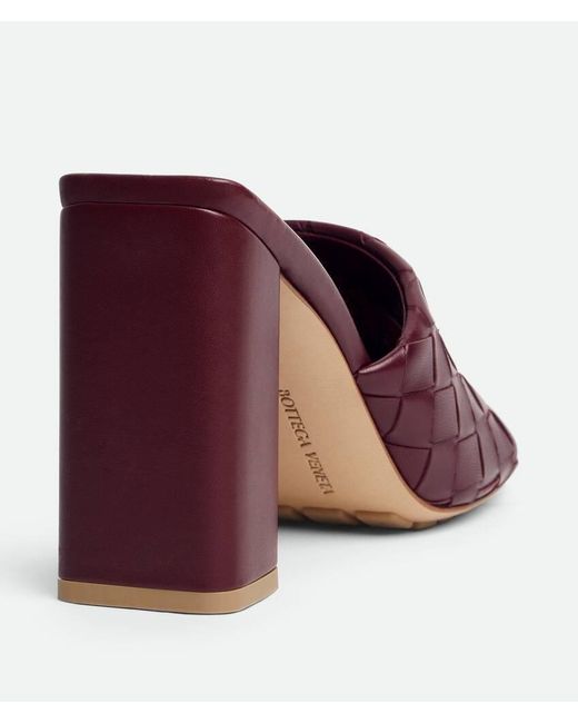 Bottega Veneta Purple Parco Intrecciato Heel Sandals