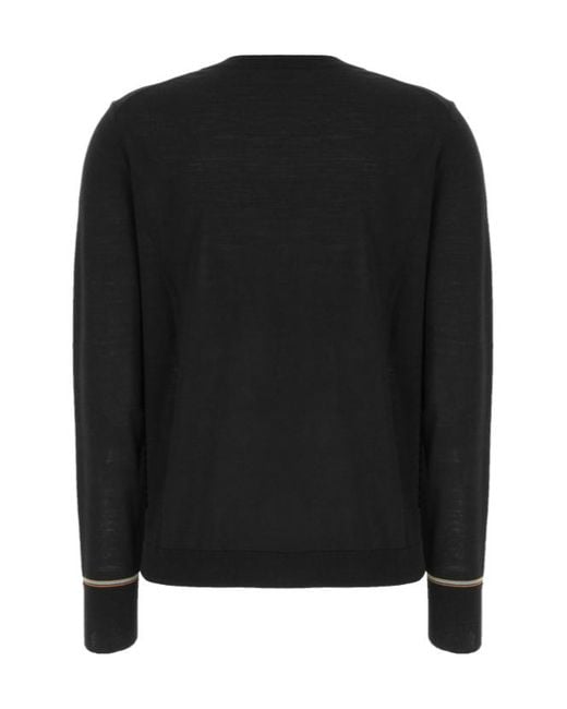 Paul Smith Black Long-Sleeve Knit Top